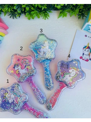 Unicorn Desenli Sim Detaylı Tarak