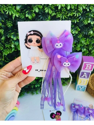 Uzun Sarkıtlı İncili Kuromi Fiyonk Toka