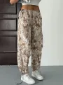 Pileli Kamuflaj Paraşüt Pantolon