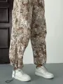 Pileli Kamuflaj Paraşüt Pantolon