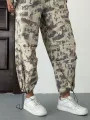 Pileli Kamuflaj Paraşüt Pantolon