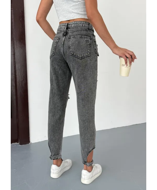 Yırtık Desenli Mom