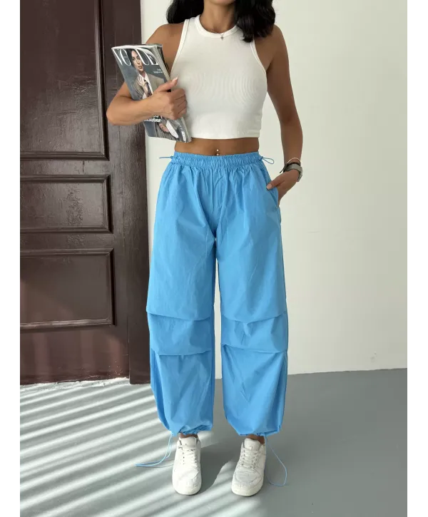 Pileli Paraşüt Pantolon