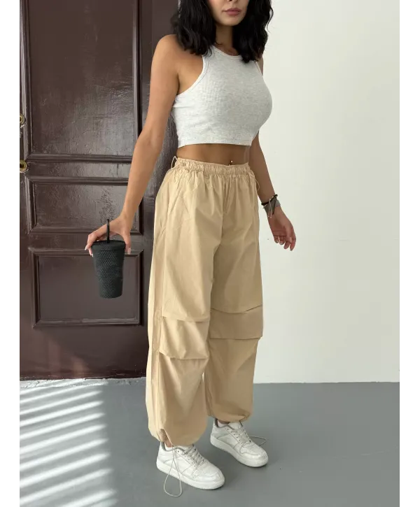 Pileli Paraşüt Pantolon