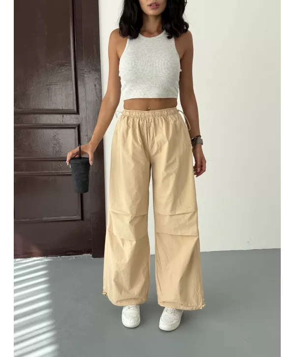 Pileli Paraşüt Pantolon