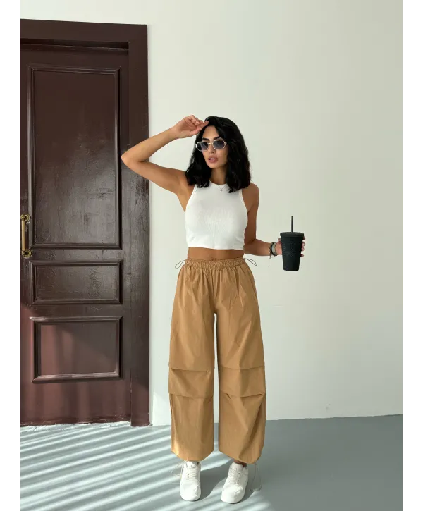 Pileli Paraşüt Pantolon