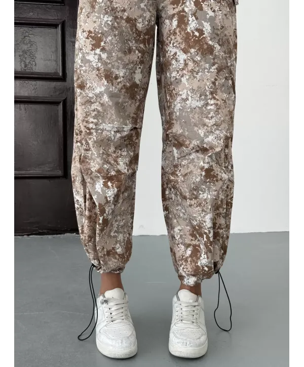 Yandan Cepli Kamuflaj Paraşüt Pantolon