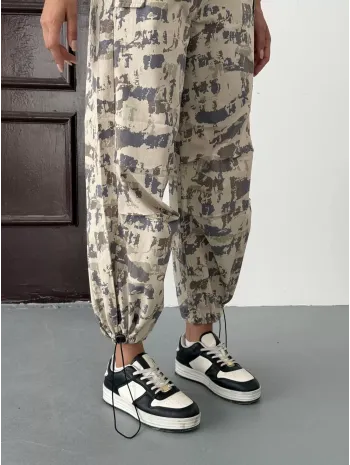 Yandan Cepli Kamuflaj Paraşüt Pantolon