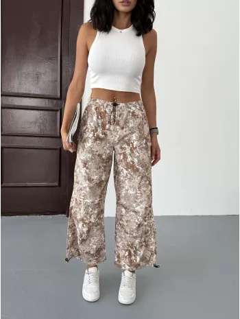 Yandan Cepli Kamuflaj Paraşüt Pantolon