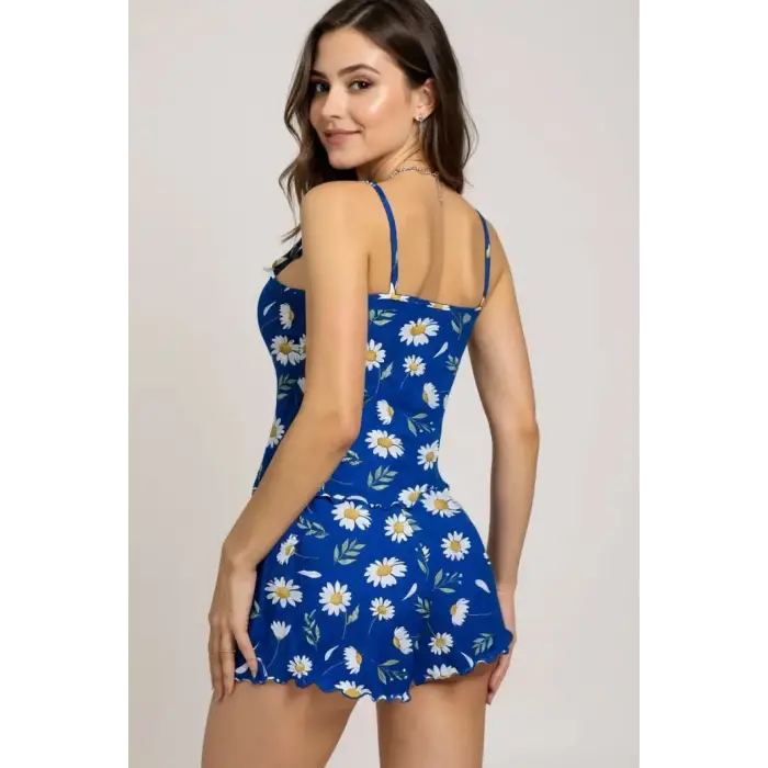 Bleu Marguerite Askılı Pijama Seti DM1357