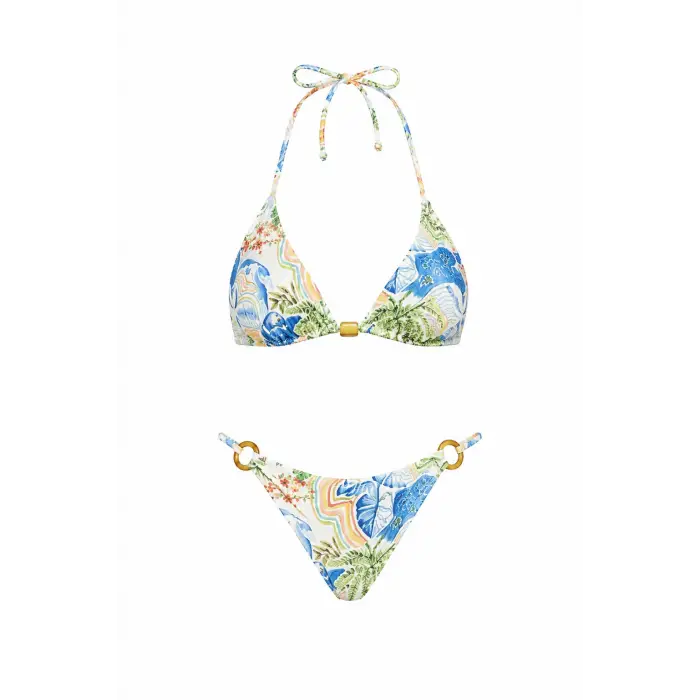 Ecru Tropical Üçgen Bikini Takımı- DM11025