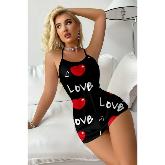 Noire Amorous Satin Mini Nightdress DM1325