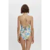 İmprimé Tropical Çapraz Askılı Mayo- DM12007