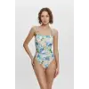 İmprimé Tropical Çapraz Askılı Mayo- DM12007