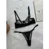 Noire À Cœurs Dantel Transparan Bralet Sütyen Takımı DM1362