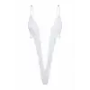 Blanche Seduction Transparan Deep V Bodysuit DM8130