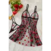 Noire Romance Heart Transparente Babydoll DM1378