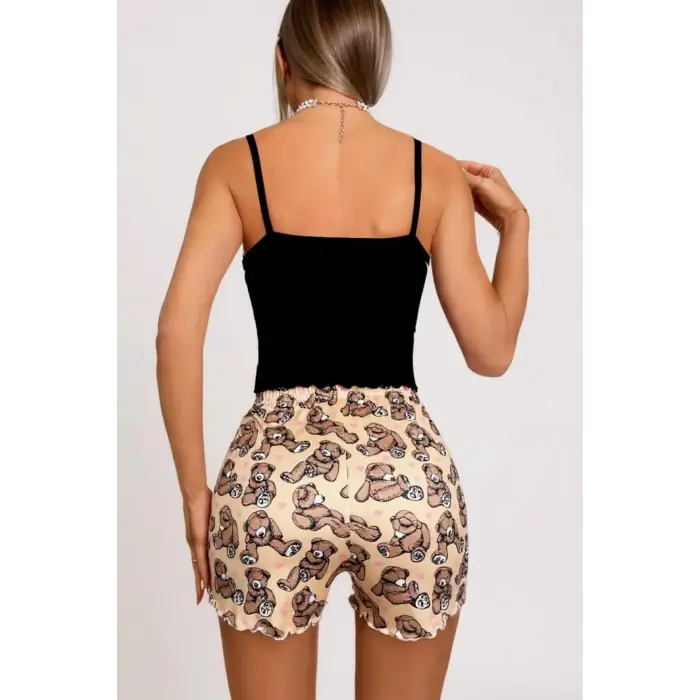 Noire Peluche Askılı Pijama Seti DM1373