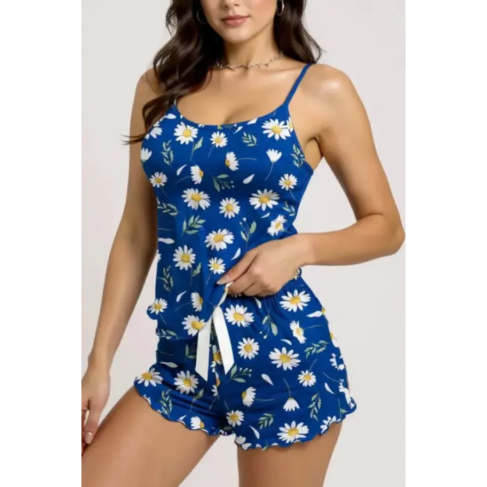 Bleu Marguerite Askılı Pijama Seti DM1357