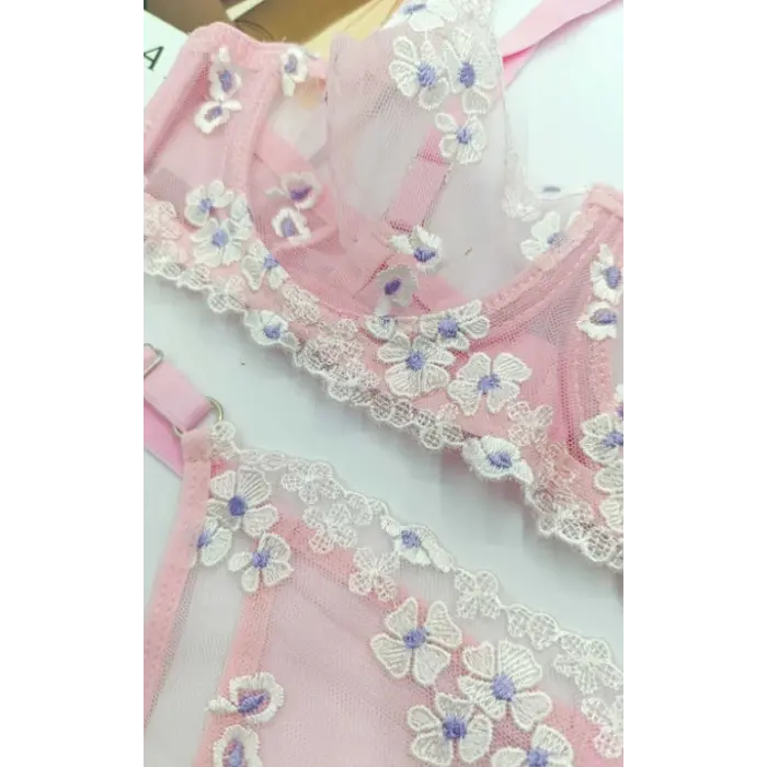 À Fleurs Roses Balenli Sütyen Takımı DM1355
