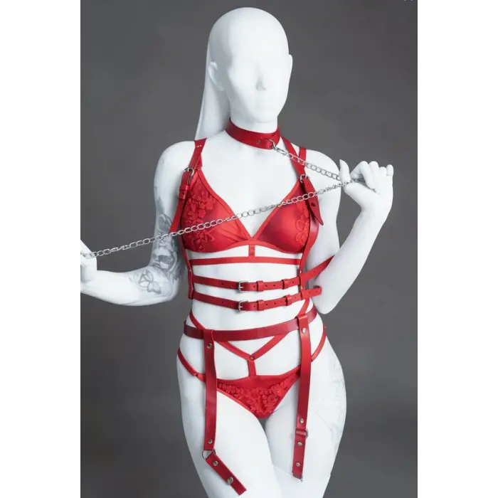 Rouge Kadın Deri Harness Fantezi Seti DM320K