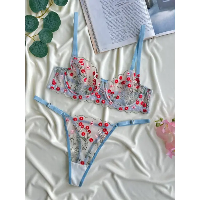 Jardin Bleu Dantel Transparan Bralet Sütyen Takımı DM1359