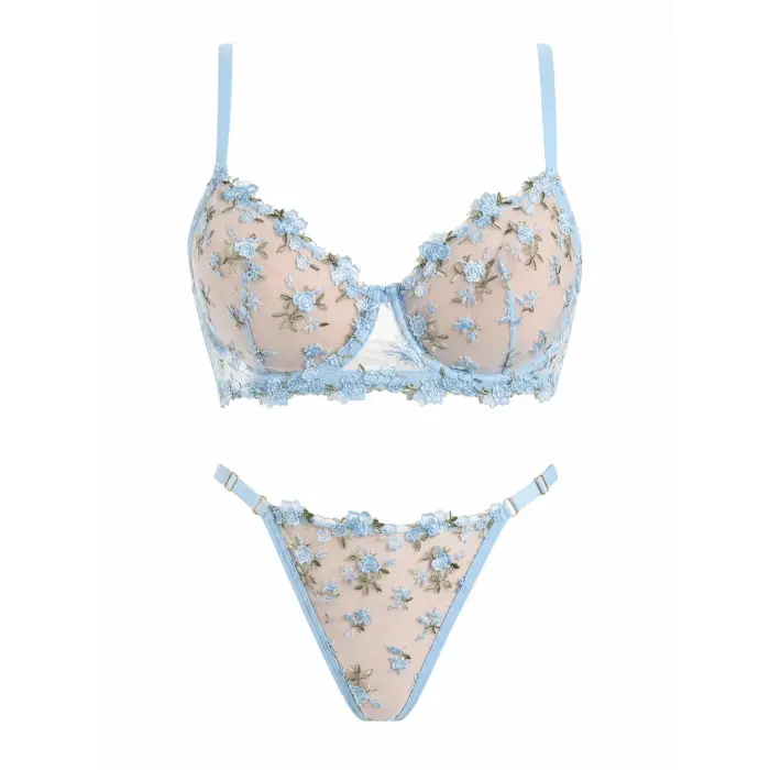 Bleu Fleur Transparente Balenli Sütyen Takımı DM1348