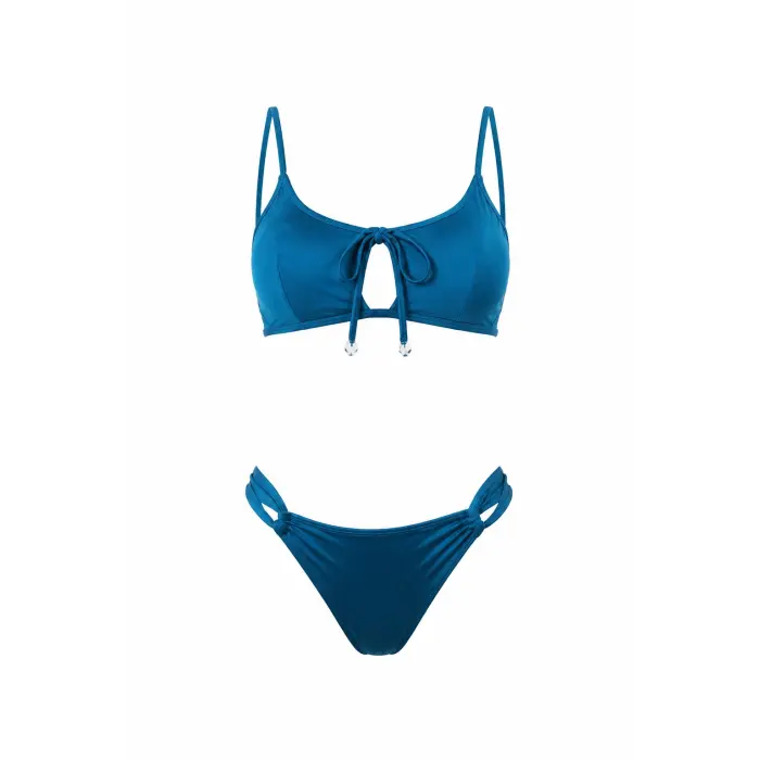 Bleu Pétrole Sporcu Bikini Takımı- DM1868