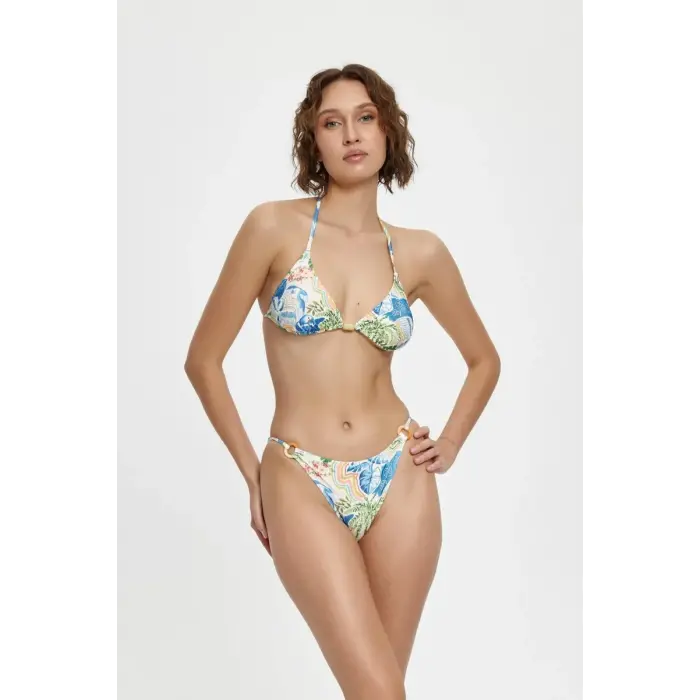 Ecru Tropical Üçgen Bikini Takımı- DM11025