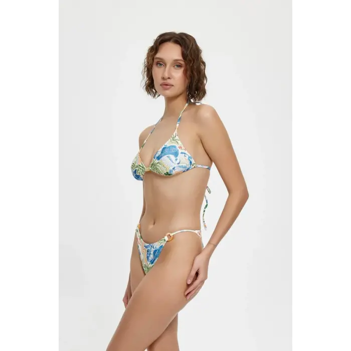 Ecru Tropical Üçgen Bikini Takımı- DM11025
