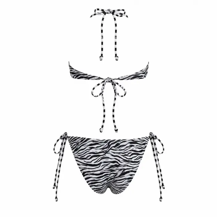 İmprimé Zèbre Üçgen Bikini Takımı- DM1966