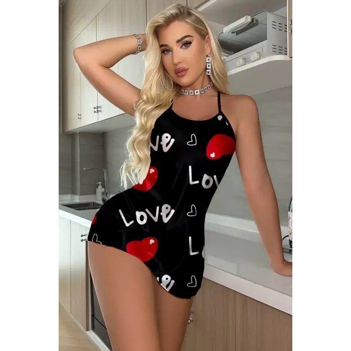 Noire Love Satin Mini Nigthligth Gecelik DM1325