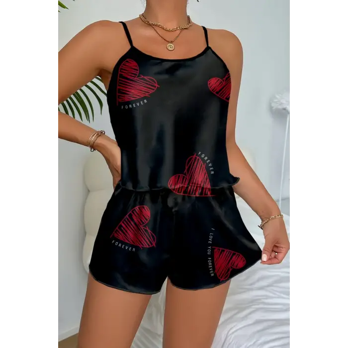 Noire Forever Satin Short Gecelik Takım DM1331