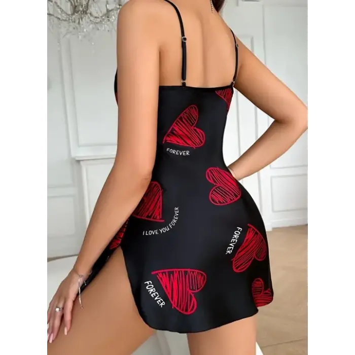 Rouge Forever Satin Askılı Gecelik DM1324