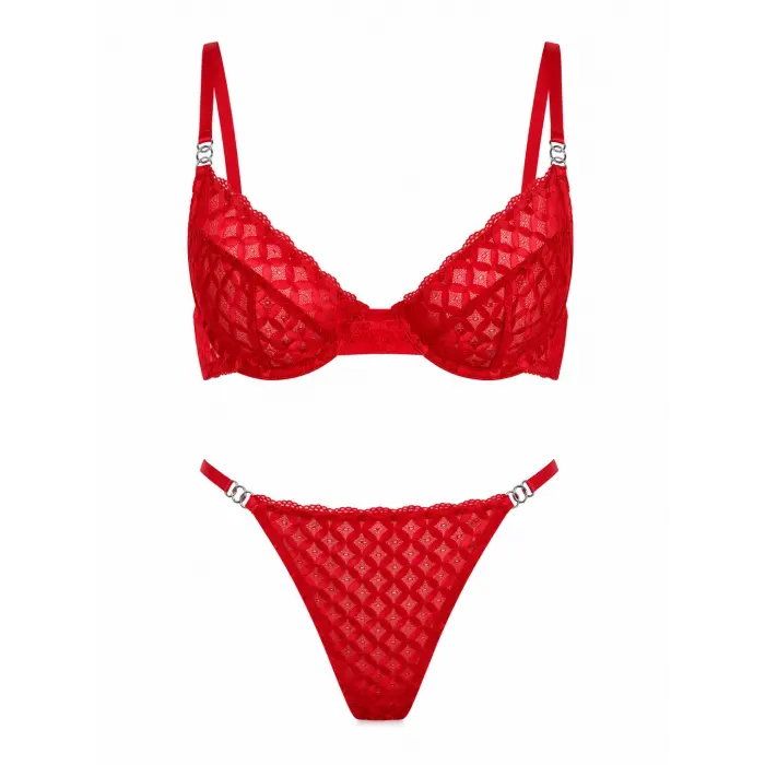 Rouge Luna Transparente Balenli Sütyen Takımı DM1350