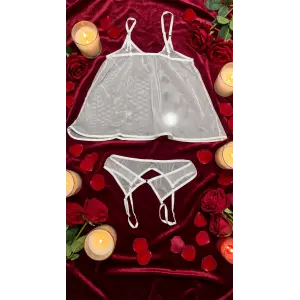 Blanche Transparan Babydoll Takım DM1294