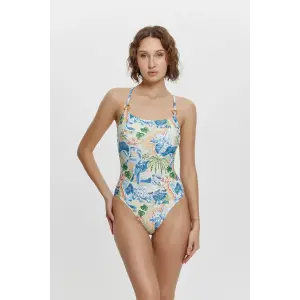 İmprimé Tropical Çapraz Askılı Mayo- DM12007