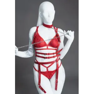 Rouge Kadın Deri Harness Fantezi Seti DM320K