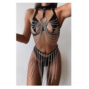 Noire Cascade Royale Zincir Harness Seti DM389