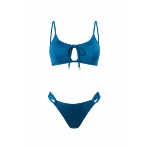 Bleu Pétrole Sporcu Bikini Takımı- DM1868