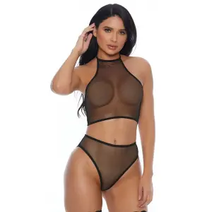 Noire Queen Halter Transparan Takım DM1123