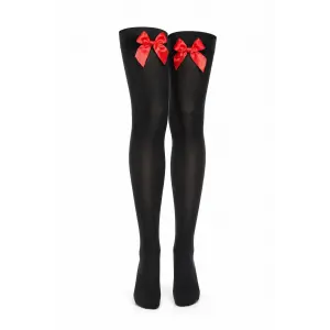 Noire Prime Red Jartiyer Çorabı DM1173