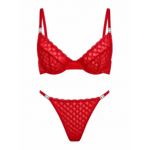 Rouge Luna Transparente Balenli Sütyen Takımı DM1350