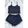 Bleu Marine Etoile Askılı Pijama Seti DM1356