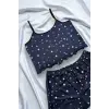 Bleu Marine Etoile Askılı Pijama Seti DM1356
