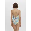 İmprimé Tropical Çapraz Askılı Mayo- DM12007