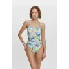 İmprimé Tropical Çapraz Askılı Mayo- DM12007