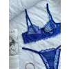 Bleu Marine Dantel Transparan Bralet Sütyen Takım DM1367
