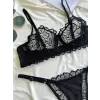 Noire Dantel Transparan Bralet Sütyen Takım DM1369