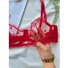 À Cœurs Rouges Dantel Transparan Bralet Sütyen Takımı DM1360